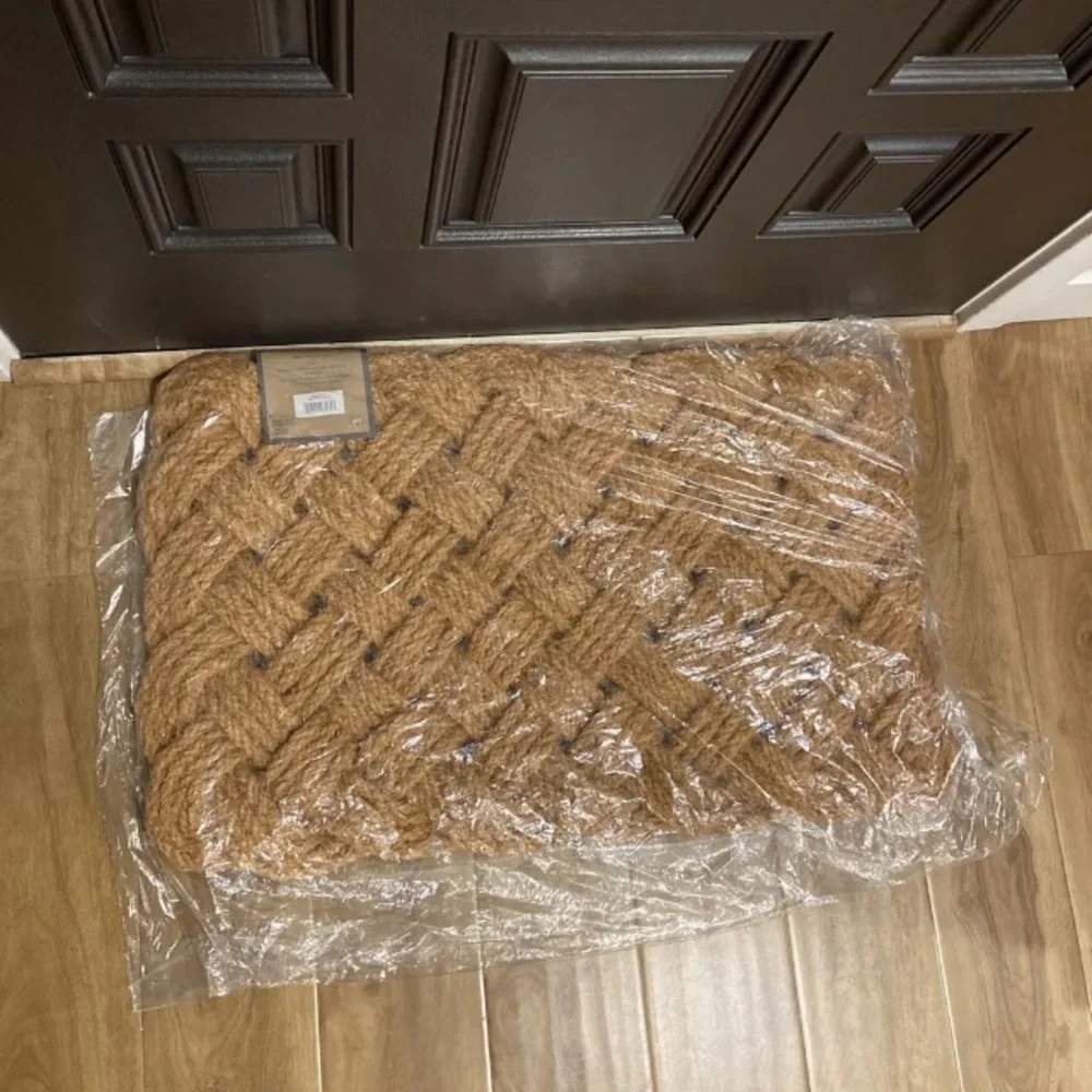 Soho Living Outdoor Rug Natural Handwoven Knotted Rope Doormat 18X30in